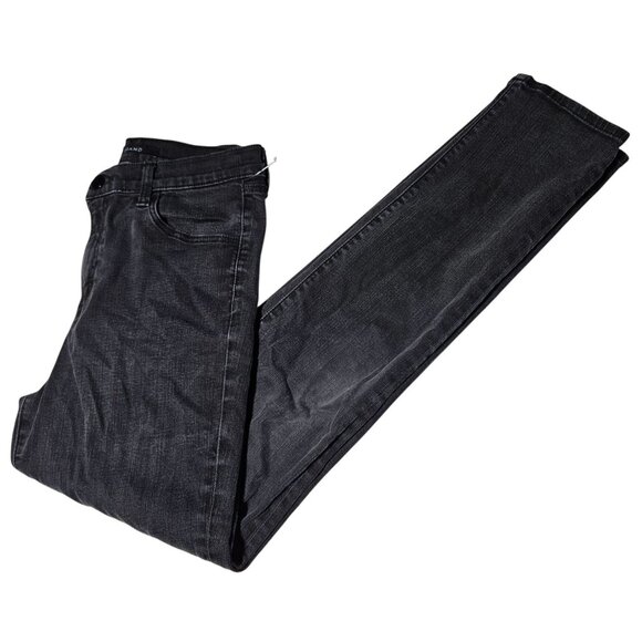 J Brand Ruby Jeans Womens Size 29 Straight Leg Mid Rise Black Denim Pants - Picture 1 of 7